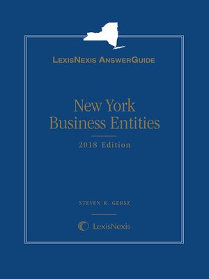 cover image of LexisNexis AnswerGuide: New York Business Entities
